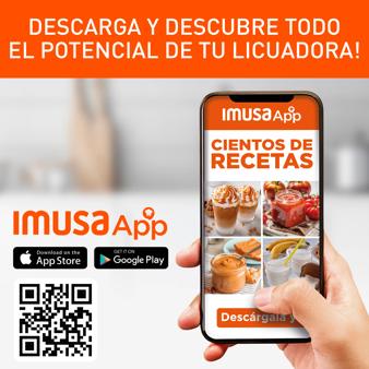 Licuadora IMUSA Ultraforce 2X, 1100W, Vaso Vidrio 2L, con Espatula, Picatodo y Molino