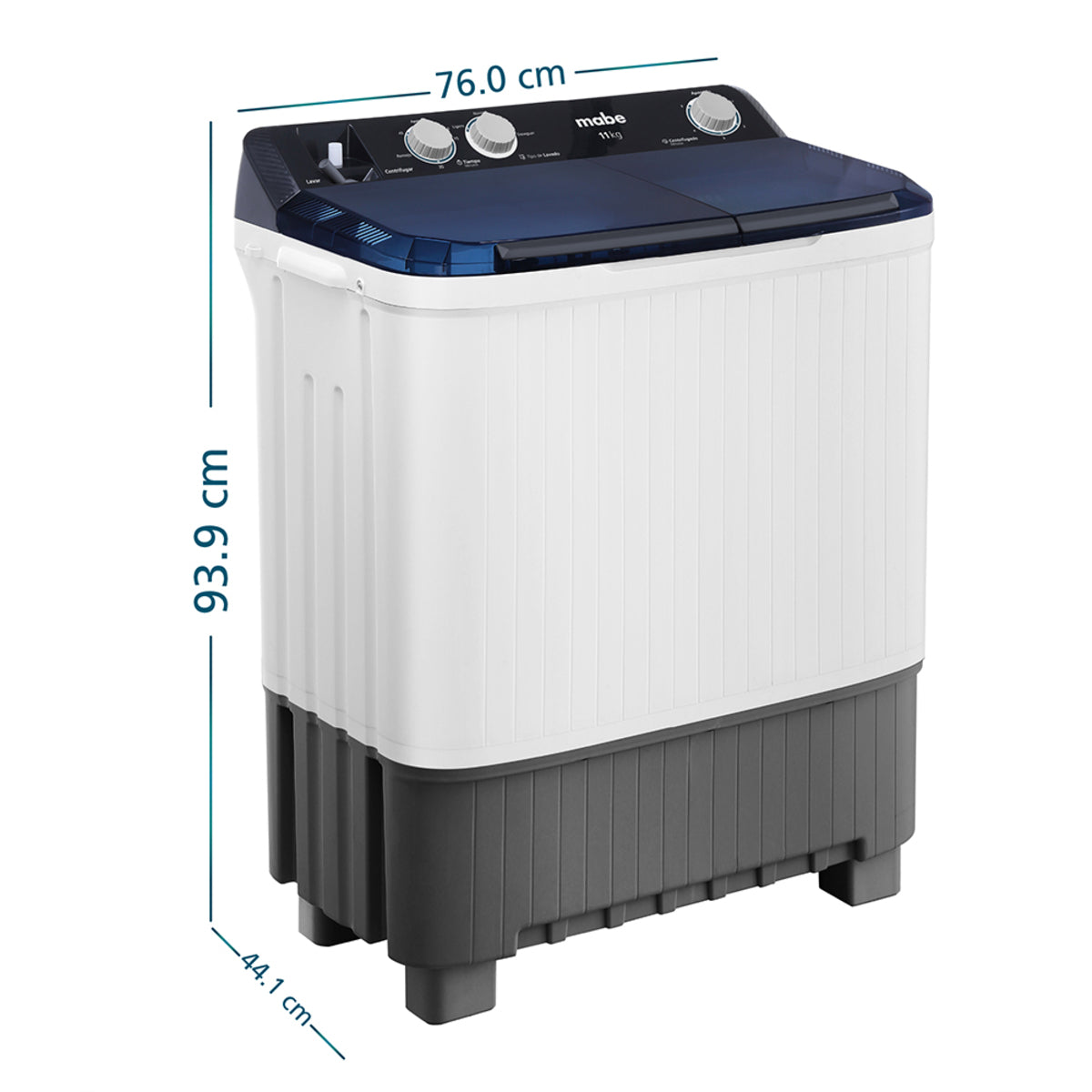 Lavadora Semiautomática Propela 11 Kg Blanca Mabe - LMD1123HBAB0
