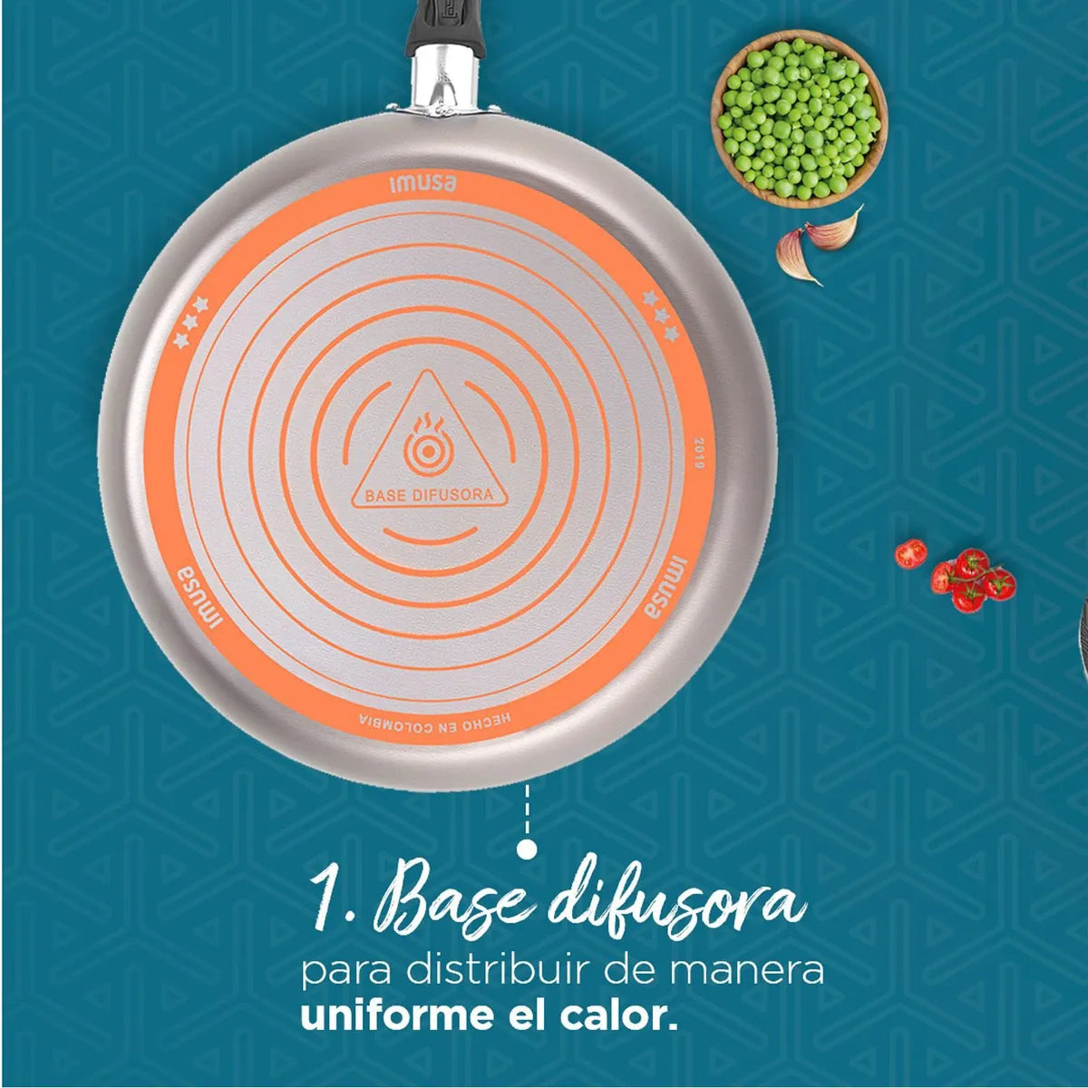 Juego de ollas Imusa: Talent Bateria Antiadherente 7 piezas