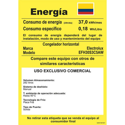 Congelador horizontal Electrolux 282L Frost Inverter Blanco EFH30S3C5AW