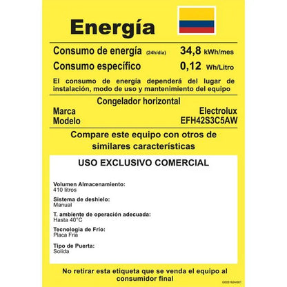 Congelador Horizontal Electrolux 410L Frost Inverter Blanco EFH42S3C5AW