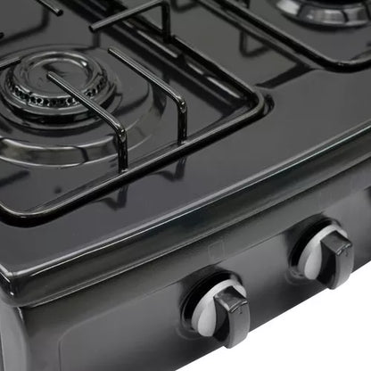 Estufa de Mesa CONTINENTAL 4 Puestos Gas Natural Negra