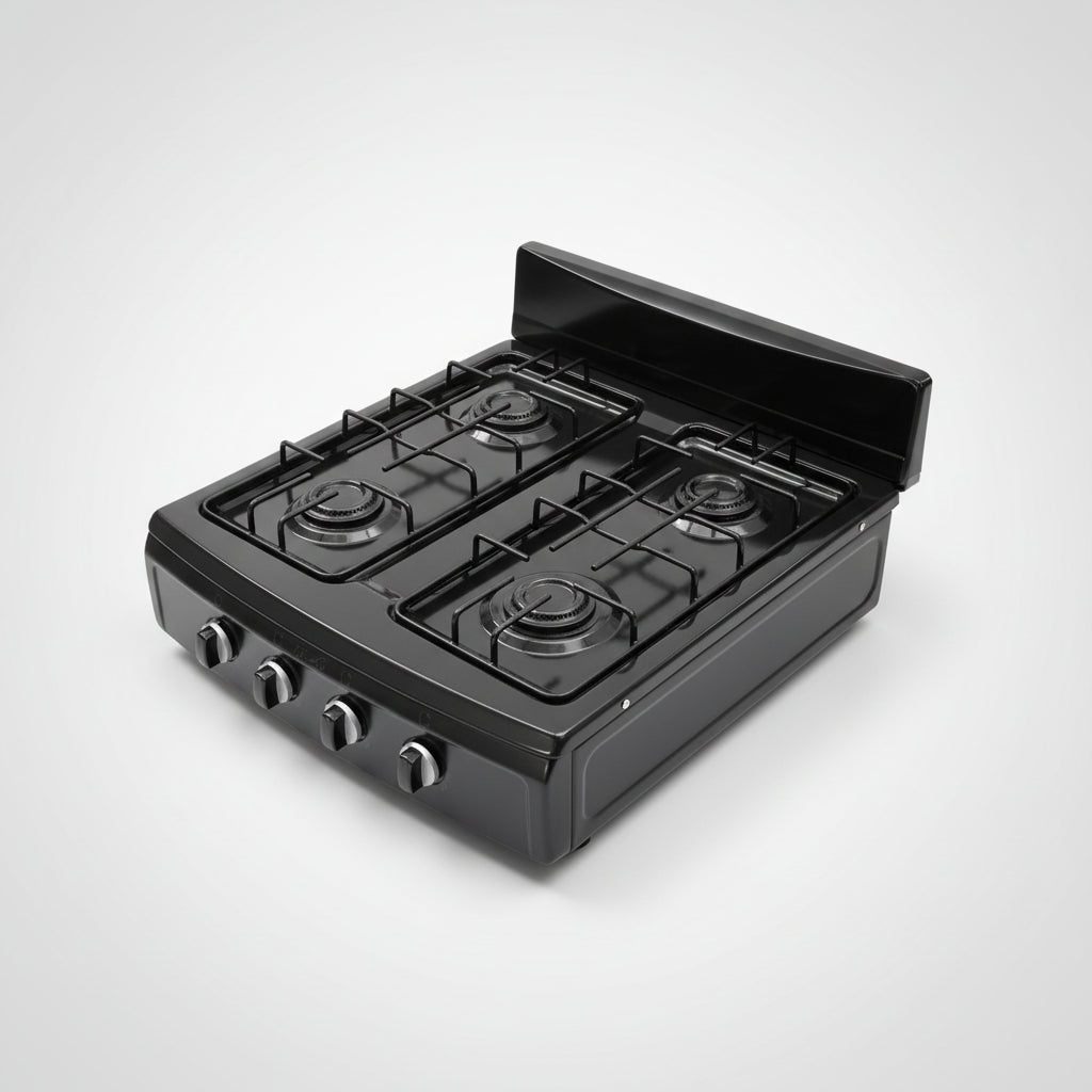 Estufa de Mesa CONTINENTAL 4 Puestos Gas Natural Negra