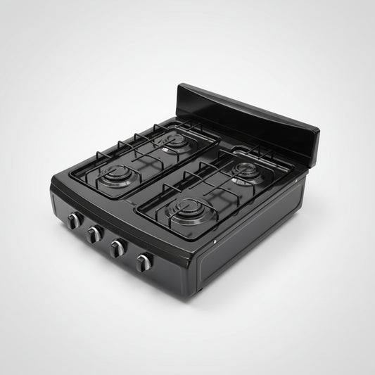 Estufa de Mesa CONTINENTAL 4 Puestos Gas Natural Negra