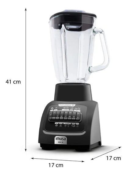 Licuadora IMUSA Infiny Force 10 Velocidades Vaso de Vidrio