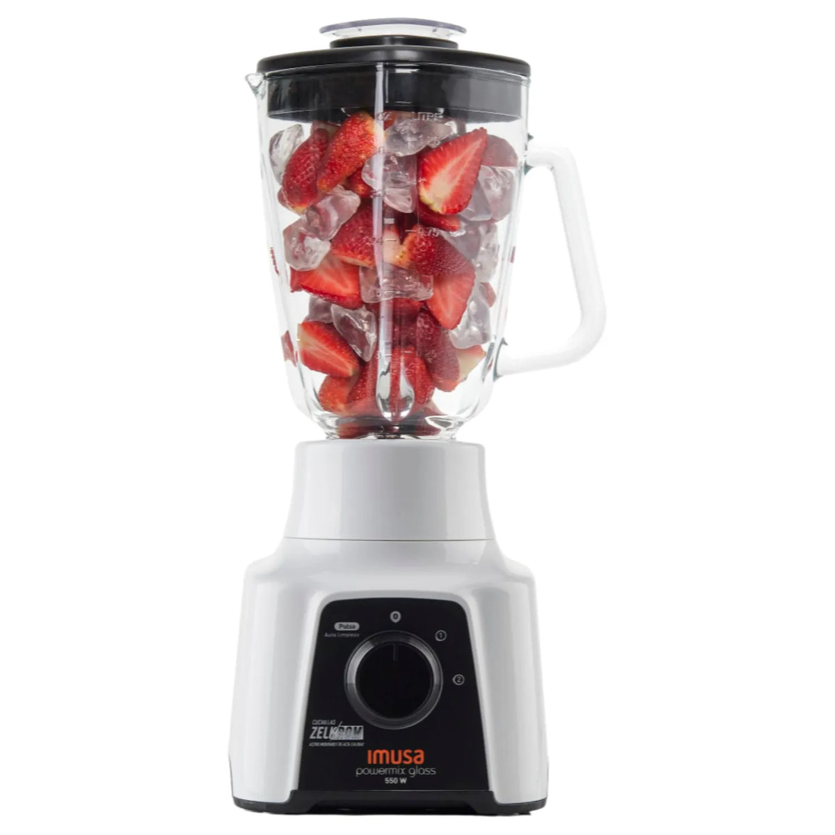 Licuadora IMUSA Powermix Glass 2 Velocidades Blanca
