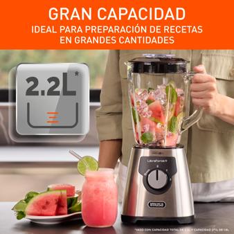 Licuadora IMUSA Ultraforce +, 2 velocidades, 1000W, Vaso de Vidrio 2.2L