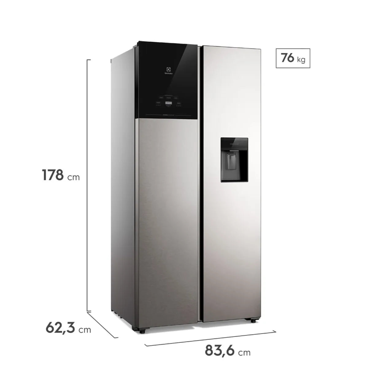 Nevecón Electrolux No Frost 431L Inverter AutoSense Gris ERS44F3C5BI