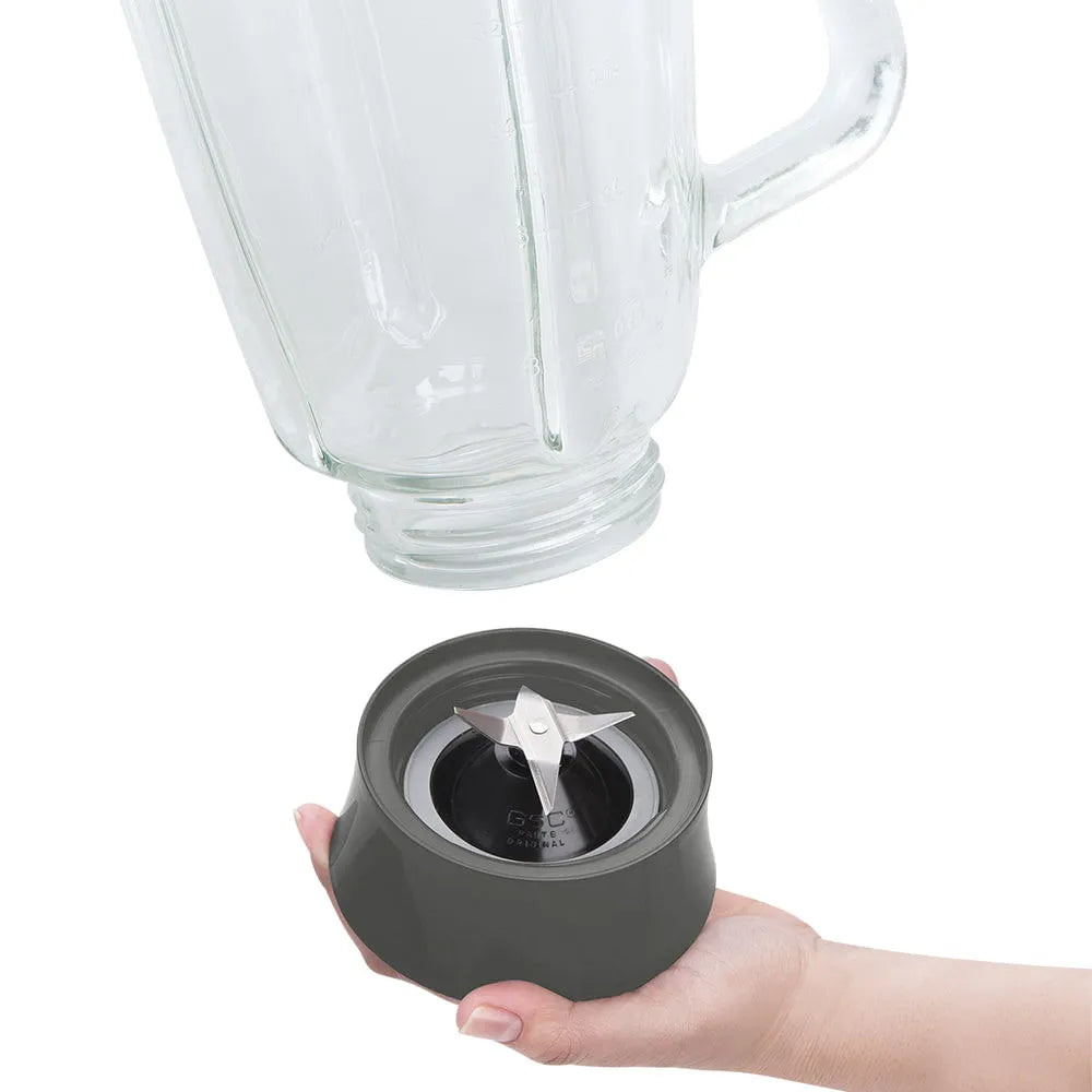 Licuadora 8 Velocidades Powermix Glass Imusa Vaso de Vidrio 550 Watts Color Negro