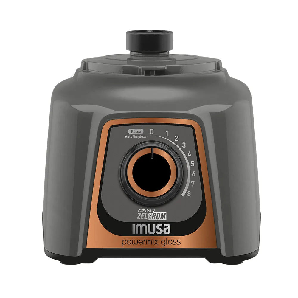 Licuadora 8 Velocidades Powermix Glass Imusa Vaso de Vidrio 550 Watts Color Negro