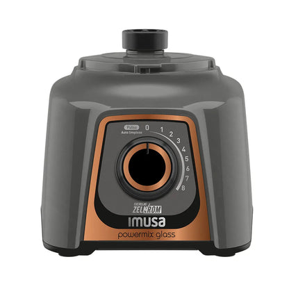 Licuadora 8 Velocidades Powermix Glass Imusa Vaso de Vidrio 550 Watts Color Negro