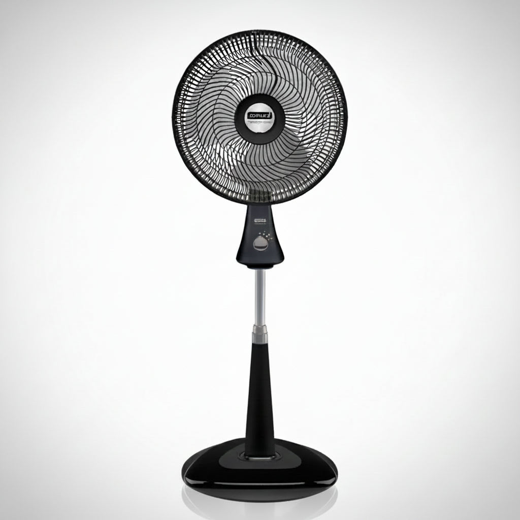 Ventilador Samurai Turbo Fresco Pedestal Negro
