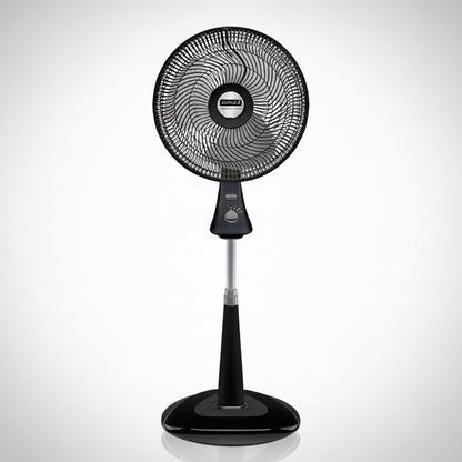 Ventilador Samurai Turbo Fresco Pedestal Negro