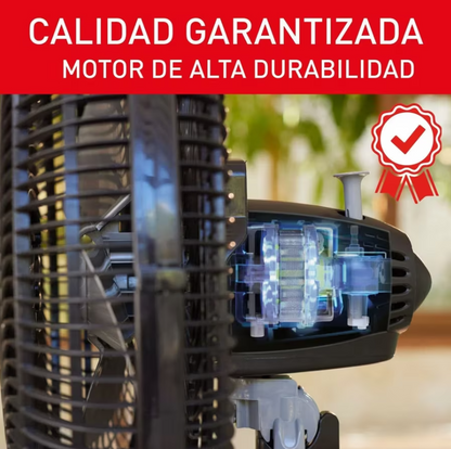 Ventilador Samurai Turbo Fresco Pedestal Negro
