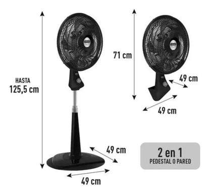 Ventilador 18" Samurai Comfort Maxx 2 En 1  Pedestal y Pared / 6 Aspas