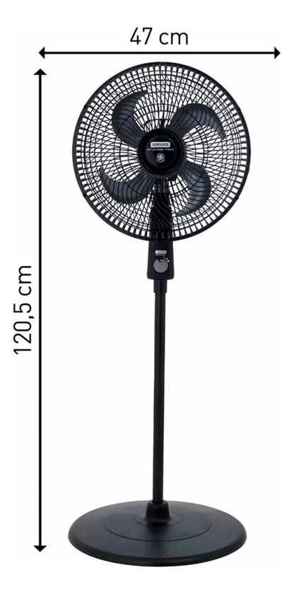Ventilador Air Protec Maxx Samurai 2 En 1 Negro Cantidad de aspas 4 Diámetro 16"