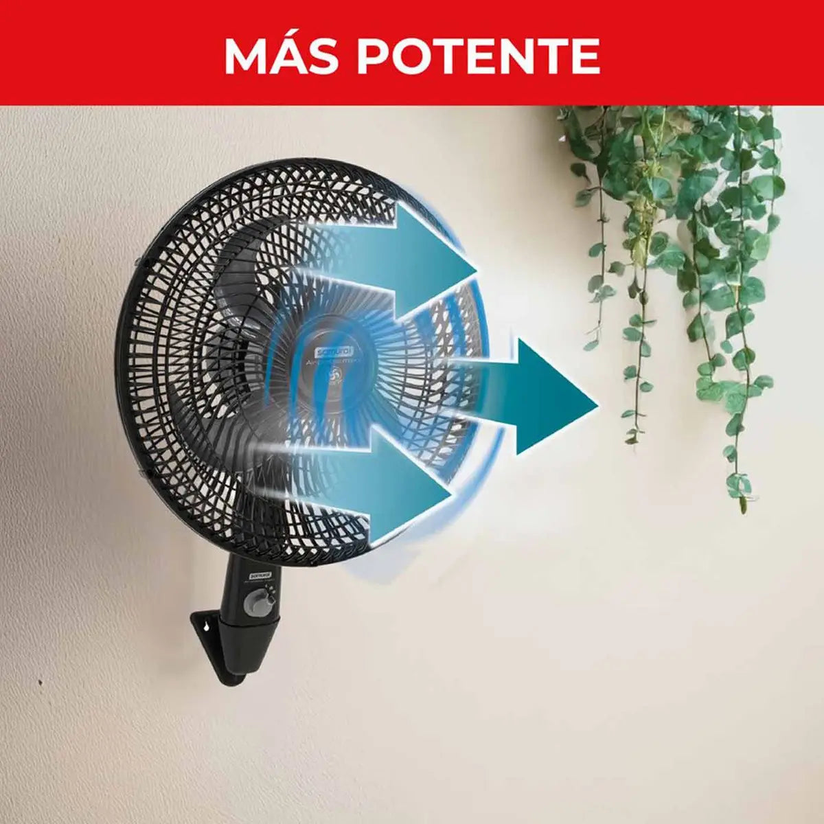 Ventilador Air Protec Maxx Samurai 2 En 1 Negro Cantidad de aspas 4 Diámetro 16"