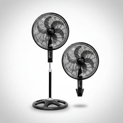 Ventilador Altezza 18" | 2 En 1 - 6 Aspas Color Negro
