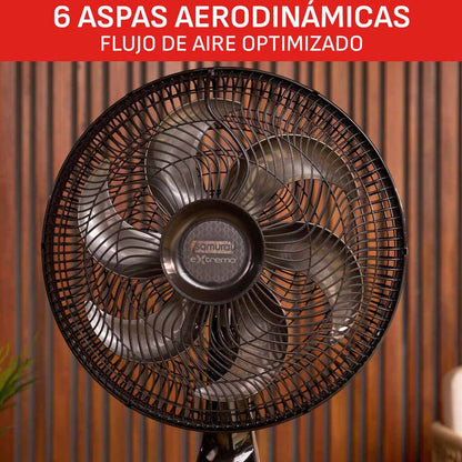 Ventilador SAMURAI Extremo 2 En 1: Pedestal o Pared