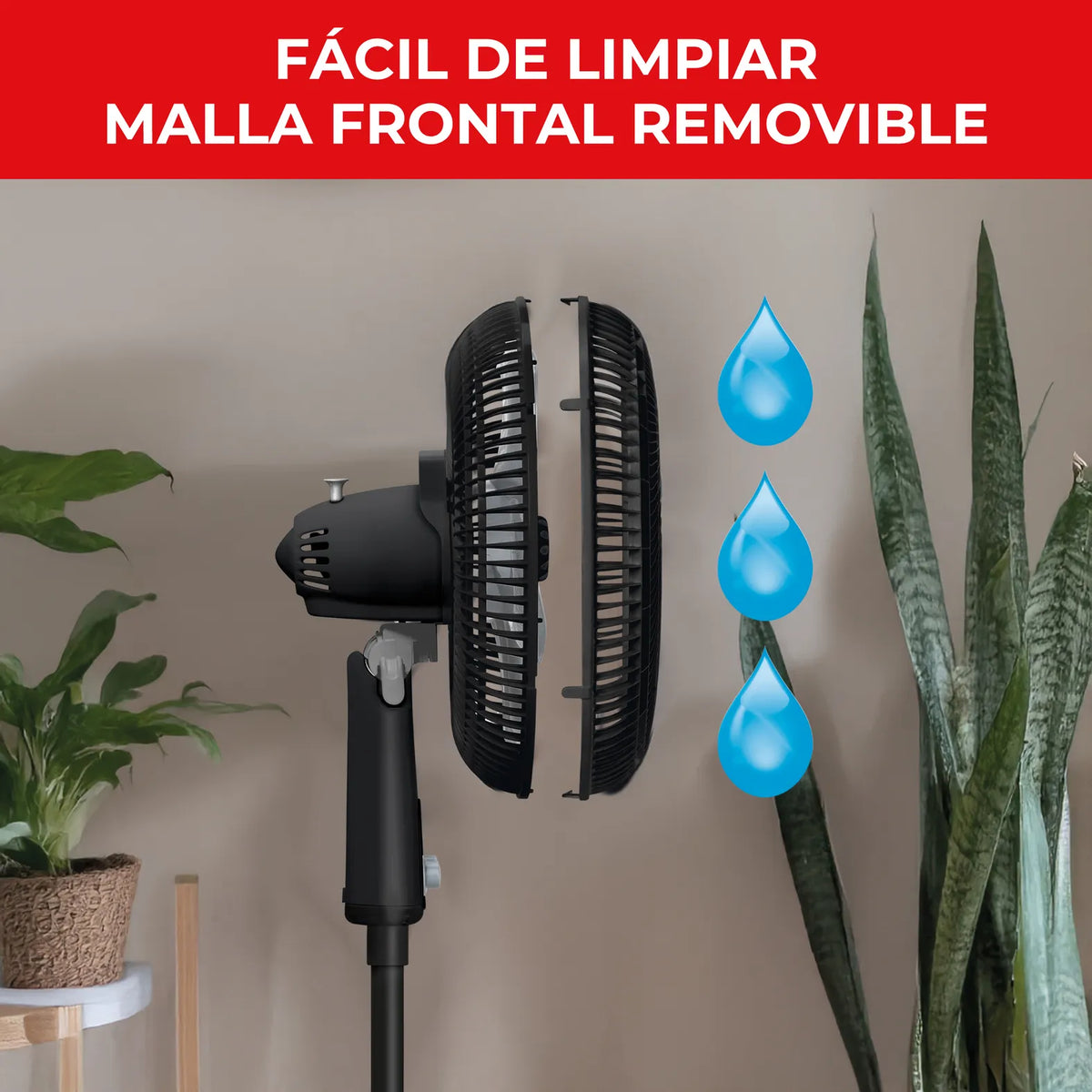 Ventilador SAMURAI Turbo Power Pedestal Negro