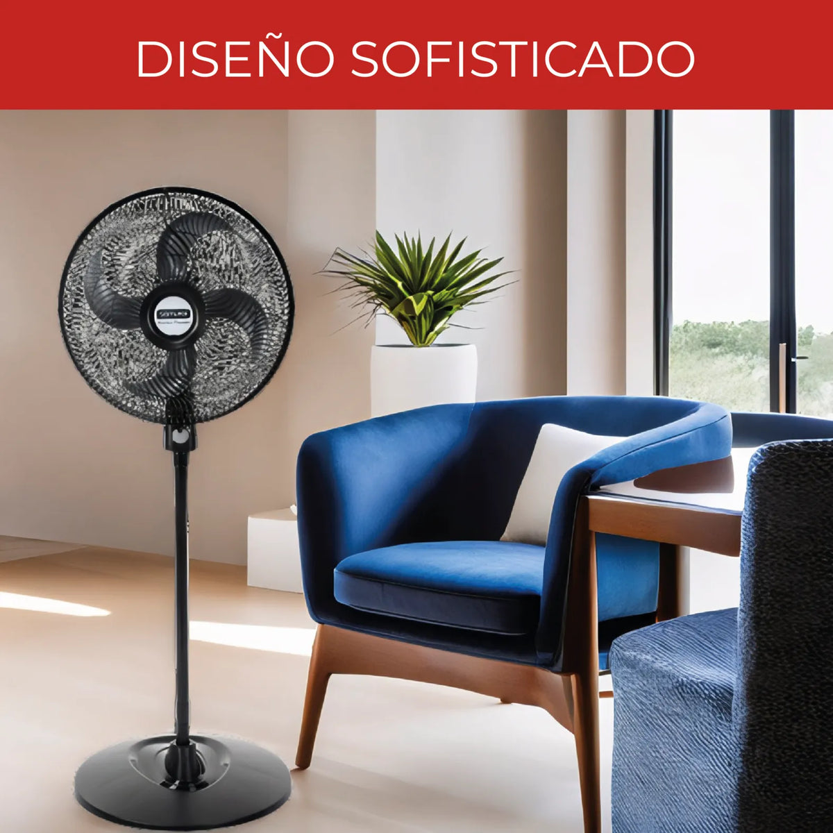 Ventilador SAMURAI Turbo Power Pedestal Negro