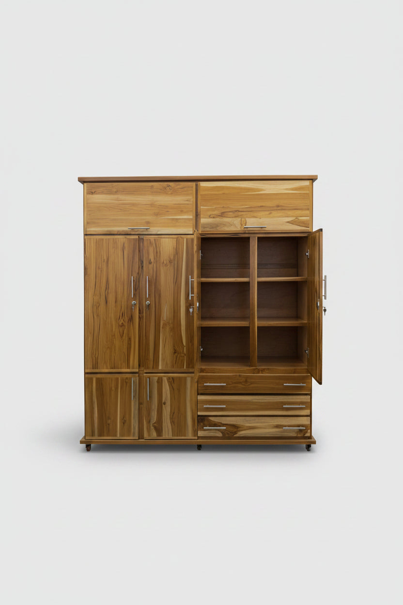 Closet Teka Wood 4 Puertas Macizo/Triple Teka a los Lados