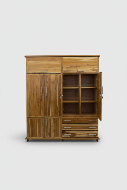 Closet Teka Wood 4 Puertas Macizo/Triple Teka a los Lados