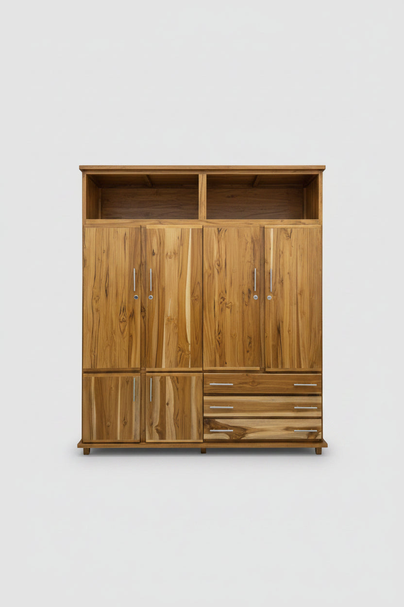 Closet Teka Wood 4 Puertas Macizo/Triple Teka a los Lados