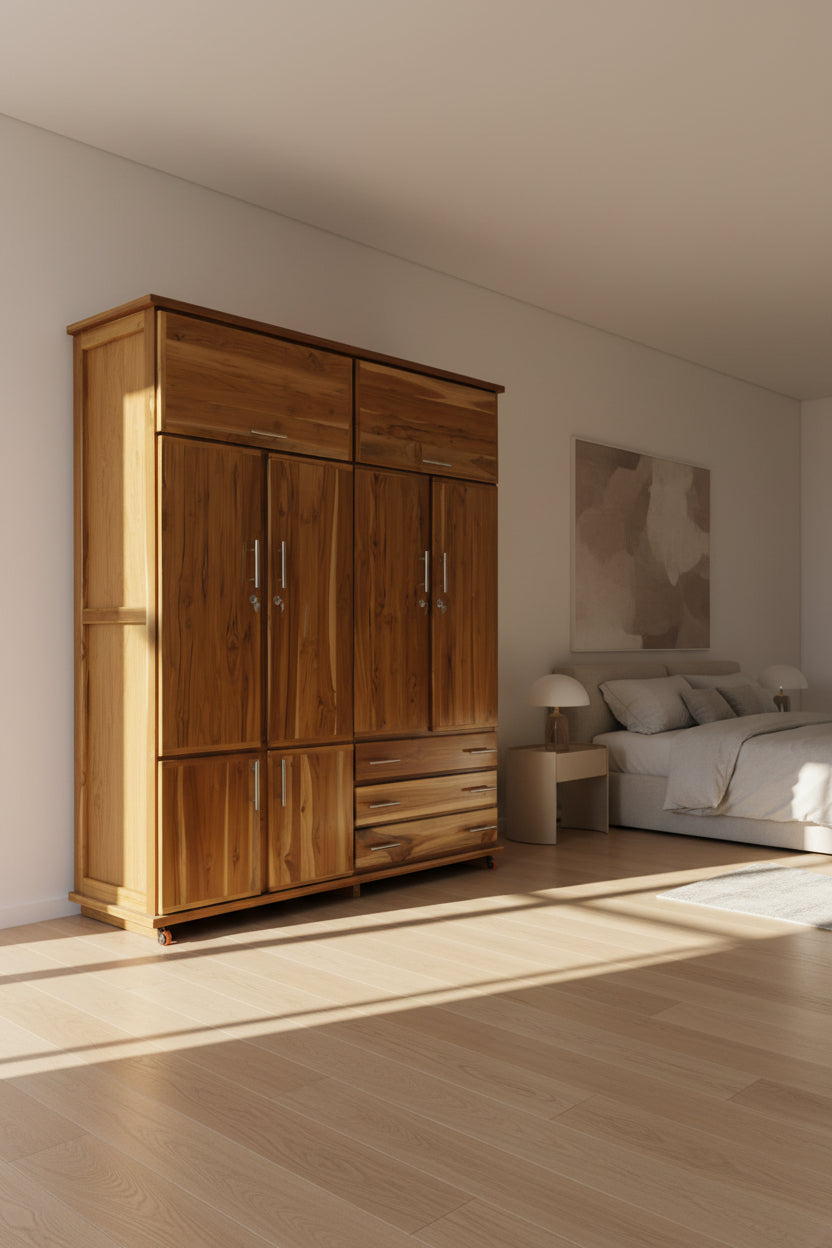 Closet Teka Wood 4 Puertas Macizo/Triple a los Lados