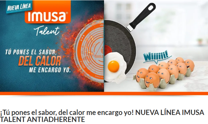 Juego de ollas Imusa: Talent Bateria Antiadherente 7 piezas