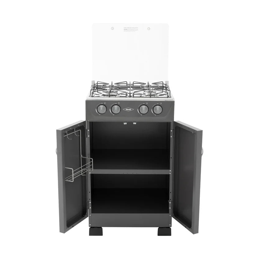 Estufa Haceb Gabinete Tapa Vidrio 4 Puestos Gas Natural