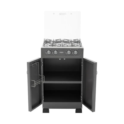 Estufa Haceb Gabinete Tapa Vidrio 4 Puestos Gas Natural